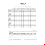 Payroll Time example document template 