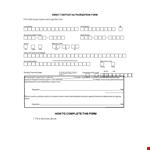 Direct Deposit Authorization Form Template - Simplify Your Account Setup, Entries, and Boxes example document template