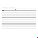 Social Media Planning Calendar Template example document template