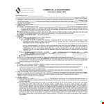 Standard Commercial Lease Agreement for Landlords and Tenants example document template