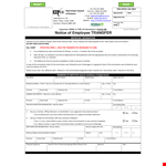 Transfer Of Business Letter To Employees example document template