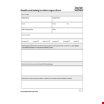 Health and Safety Incident Report Template - Efficient Safety and Health Incident Reporting example document template