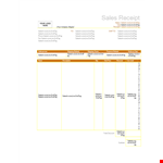 Free Sales Receipt example document template