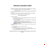 Writing A Research Paper example document template 