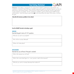 Smart Goals Easily - Comprehensive Template example document template