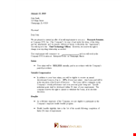 Company Offer Letter example document template