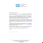 Send a Winning Congratulations Letter for Water Competition example document template 