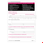 Consumer Questionnaire Template example document template