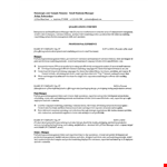 Small Business Management Resume example document template