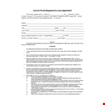 Equipment Lease Agreement - Lease Equipment from Lessor: Lessee Shall Abide by Terms of Agreement example document template 