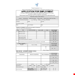 Company Employment Application Template example document template