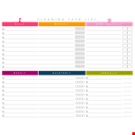 House Cleaning Checklist example document template