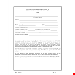 Construction Affirmative Action Plan example document template