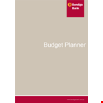 Financial Budget Planner Template example document template 