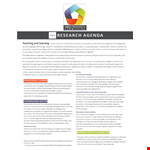 Research Agenda Example example document template 