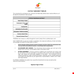 Contract Amendment for Contractors: Key Parties to the Amendment example document template 