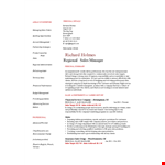 Regional Sales Manager Resume example document template 