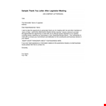 Thank You Letter Template for Business Meetings - Industry-Optimized Format example document template