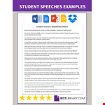 Student Council Promotion Speech example document template 