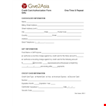 Credit Card Authorization Form Template - Securely Authorize Payments with Ease example document template