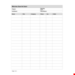 Employee Meeting Sign In Sheet Template - Downloaded | Tidyforms example document template