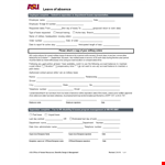 Leave of Absence Template - Request and Approval Form for Employee Leave example document template