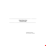 Project Cost Benefit Analysis Template | State Agency Benefits example document template 