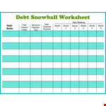 Debt Snowball Spreadsheet: Organize Your Payment Plan by Month with this Snowball Worksheet example document template
