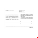 Hold Harmless Agreement Template - Protect Your Business with a Comprehensive Legal Document example document template 