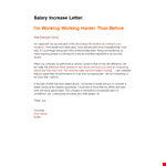 Requesting a Salary Increase: Tips for Writing a Convincing Letter example document template