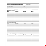 Manager Weekly Sales Report Template example document template