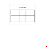 Ten Frame Template example document template