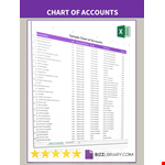 Charts of accounts template excel example document template