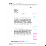 Sample Mla Research Paper example document template 