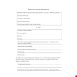 Buyer-Friendly Purchase Agreement Template | State-Specific | Easy to Enter example document template