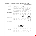 Find Your Perfect Diamond Size with Our Comprehensive Chart example document template