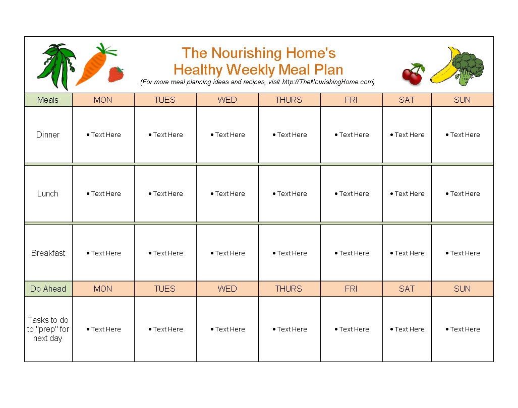 Get Organized with Our Meal Plan Template - Download Now