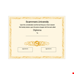 Create Professional Diploma Certificates | Easily Editable Templates example document template