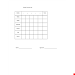 Reward Chart Kids example document template