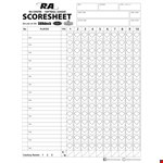 Simple Softball Score Sheet Template example document template