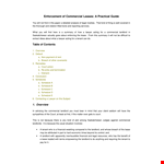 Sample: "Commercial Lease Termination Letter | Clear Communication with Landlord, Tenant, and Lease example document template 