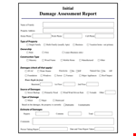 Damage Assessment Template - Streamline Your Evaluation Process example document template