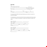 Free Printable Blank Bill Of Sale example document template