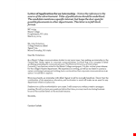 Internship Job Application at Marist College - Experienced Applicant for Position | PDF Letter example document template