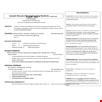 Free Student Resume Template with Engineering Focus | Bowling Green, Kentucky example document template