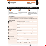 Child Support Agreement Template - Effective Guidelines for Managing Support Payments example document template 