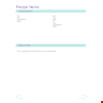 Create Delicious Recipes with Our Cookbook Template - Easy to Use and Customize example document template