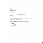 Resignation Letter Template - Immediate Resignation Due to Personal Reasons example document template