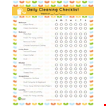 Complete House Cleaning Checklist - Efficient & Thorough example document template