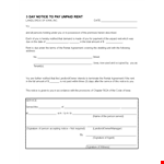 Late Rent Notice Template - Download a Notice for Late Rent Payments example document template